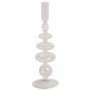 Sagebrook Home 11In Vintage Glass Taper Candle Holder